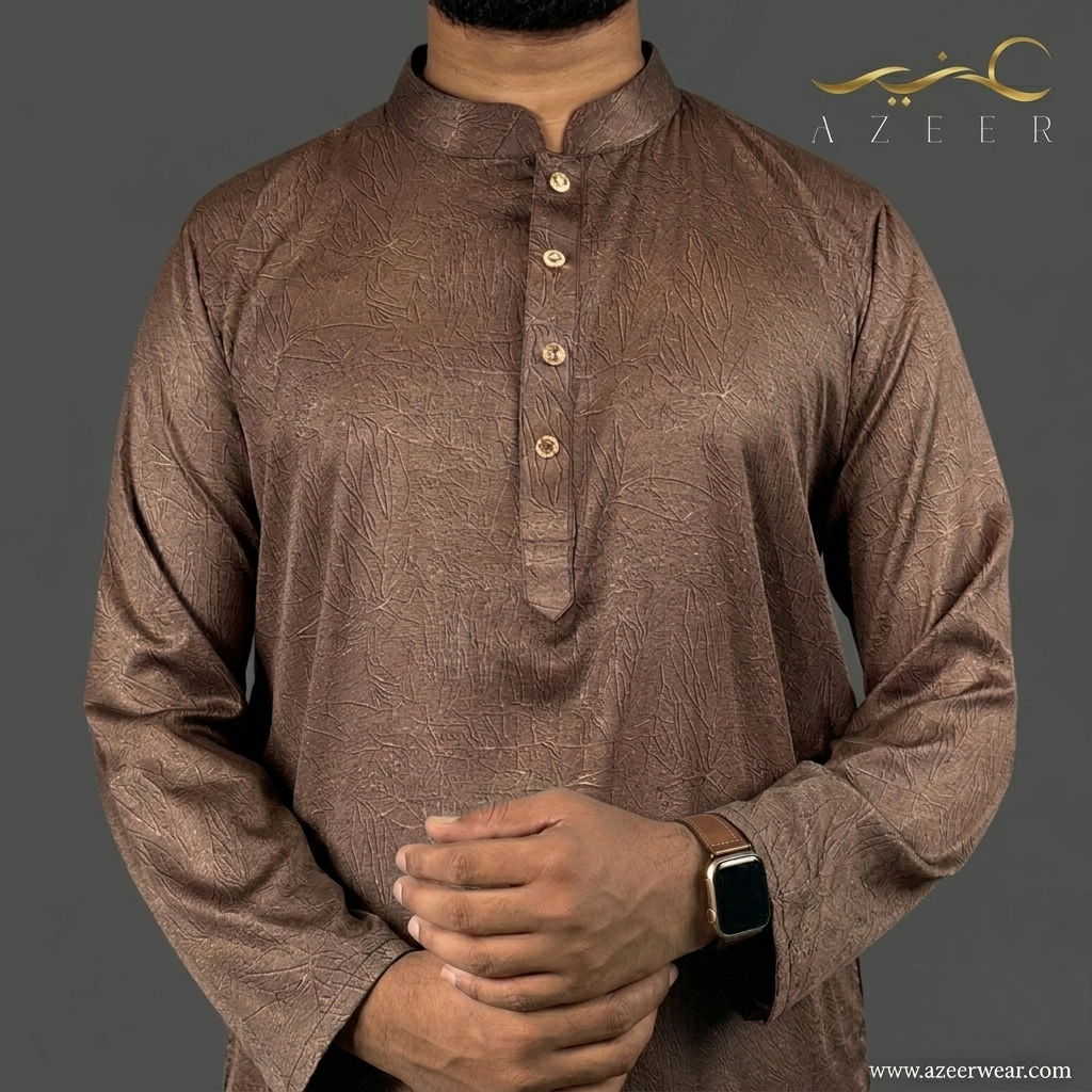 Azeer Noor Walnut Brown Panjabi
