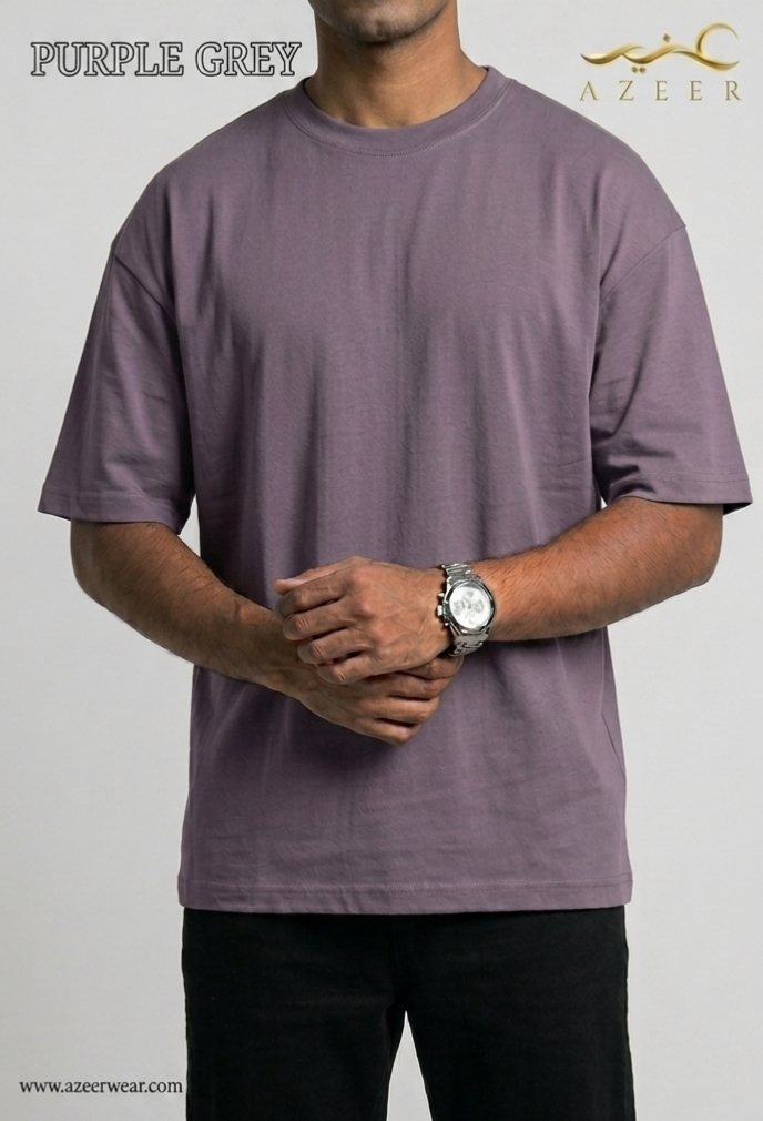 Purple Gray Premium Drop Shoulder