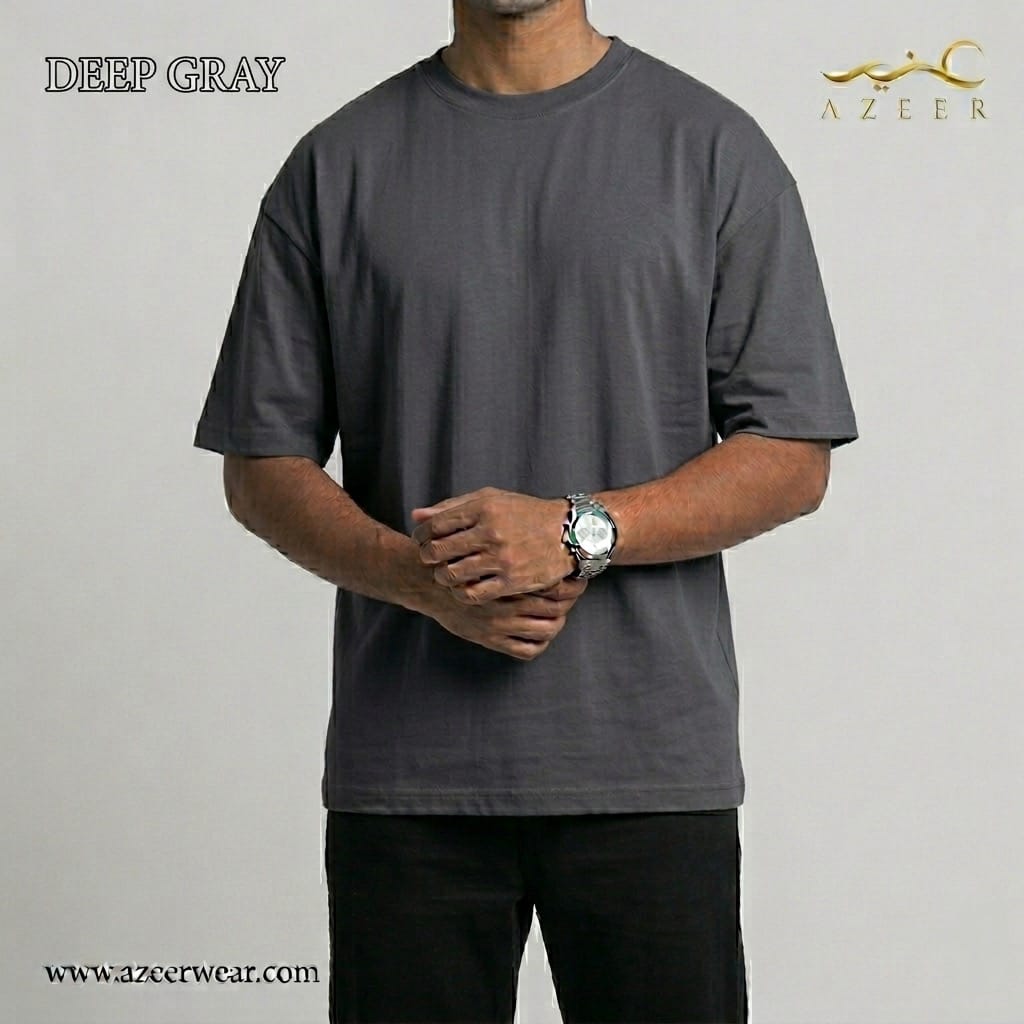 Dark Gray Premium Drop Shoulder