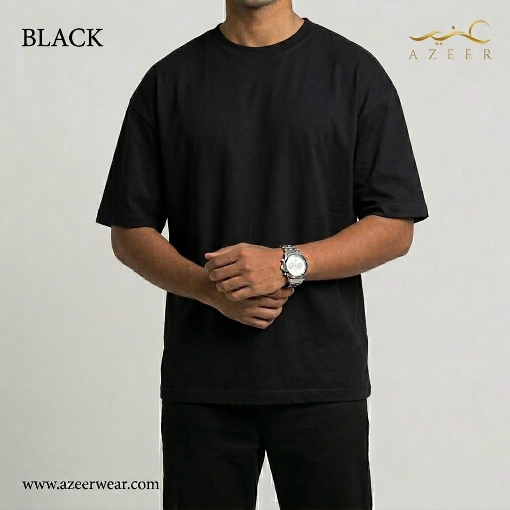 Black Premium Drop Shoulder