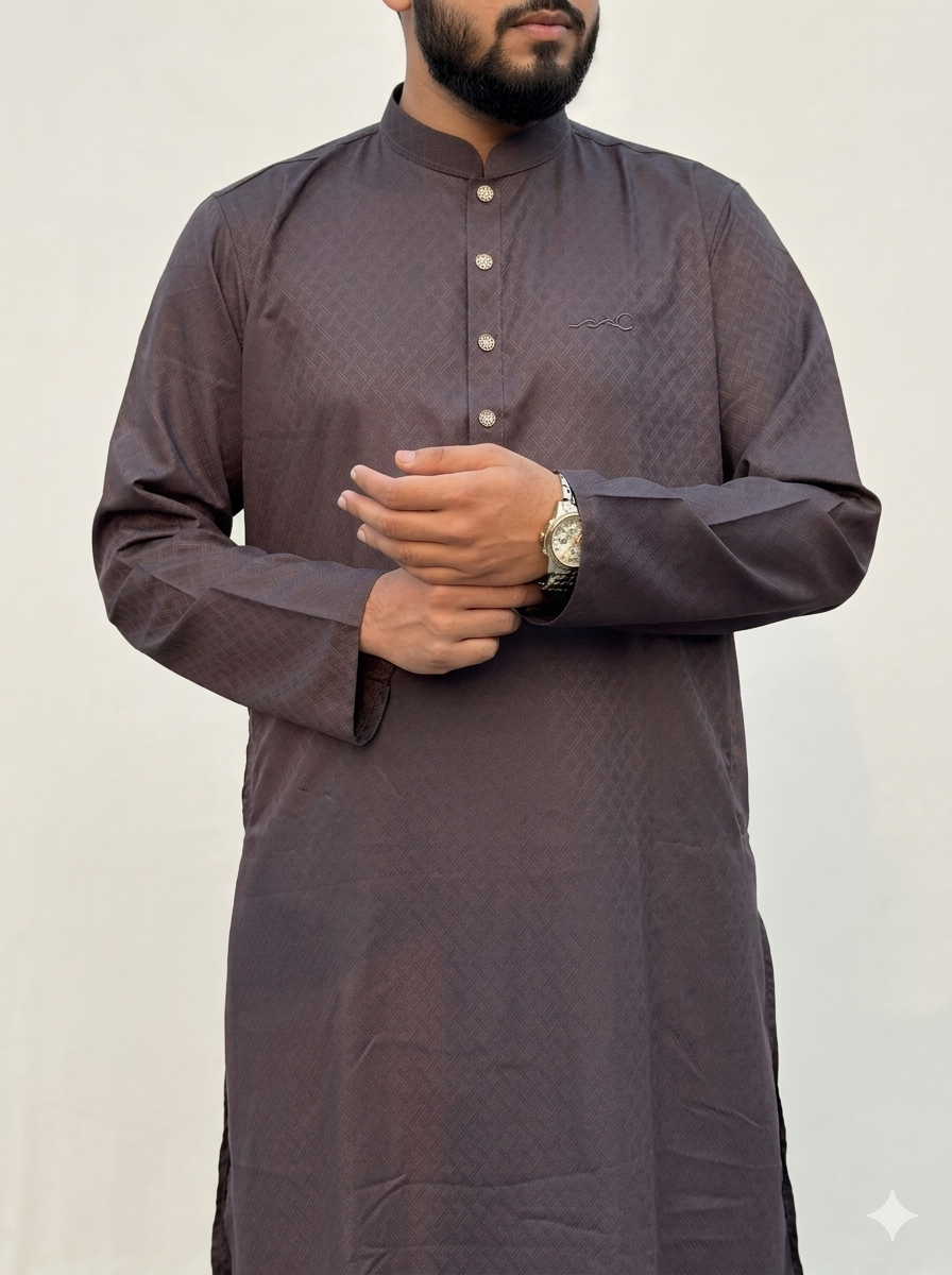 Azeer Ihtiram Charcoal Gray Panjabi (Copy)